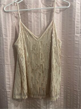Maurices Gold Beaded Strappy Cami